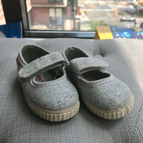 Cienta Size 19 Baby Size 4 - Silver Glitter - Picture 2 of 5